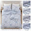 Ensemble de courtepointe pour lit double / grand 4 pièces avec coussin décoratif, bleu