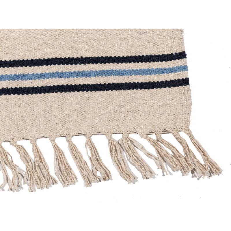 Abramson Striped Flatweave 60cm X 90cm Area Rug