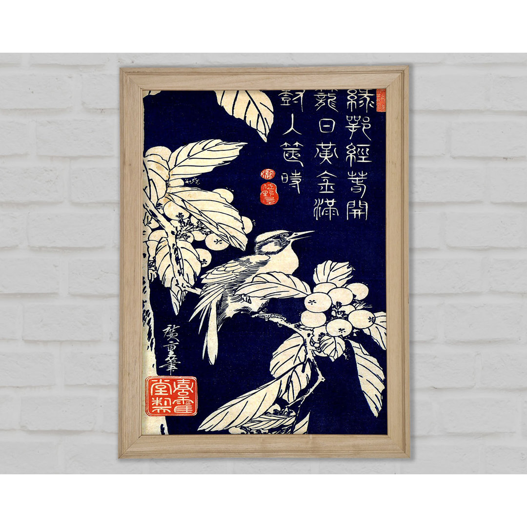 Hiroshige Vogel in einem Baum - Einzelner Bilderrahmen Kunstdrucke