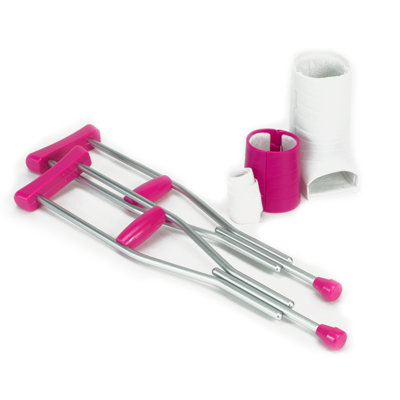 Doll Crutches, Arm Cast, Leg Cast, and Bandage