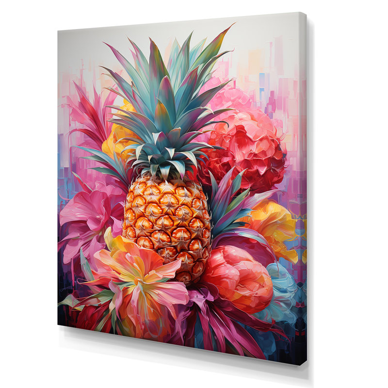 «Tropical Pinapple Fruit», impression sur toile, Toile tendue, H 20 po x l 12 po x P 1 po