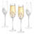 4 Piece Pearl Design Stemmed Champagne Glasses