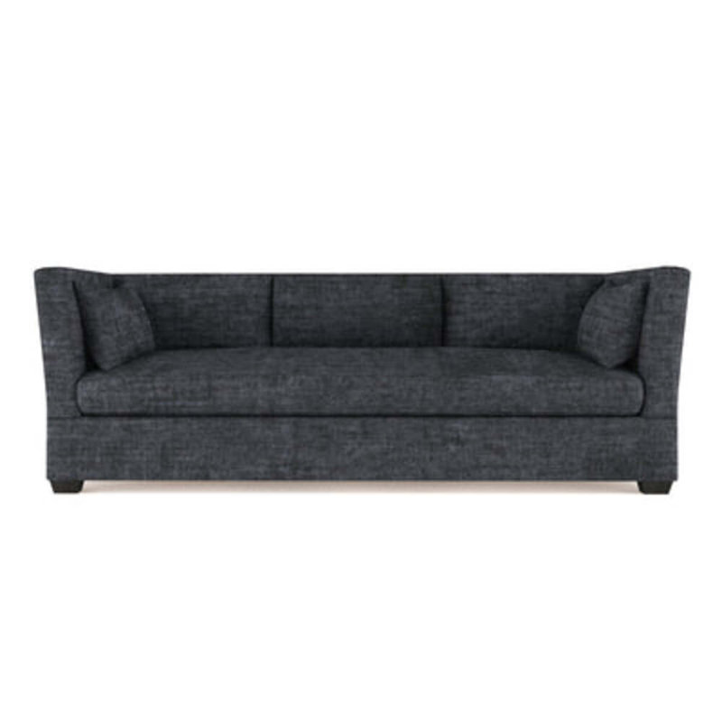Rivington Flare Square Track-Arm Sofa, Vintage Leather Alabaster, 31" H x 96" W x 37" D, Weathered