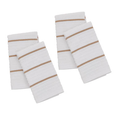 Bar Mop Towels White Cotton Kitchen Towels 16x19 Terry Cloth Pack of 12.