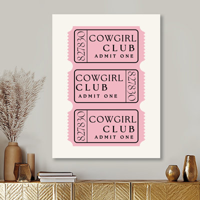 Cowgirl Club Tickets - Cowgirls Wall Art