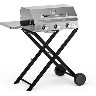 Costway 5-Burner Propane Gas BBQ Grill With side Burner,Thermometer,Prep  Table 50000 BTU