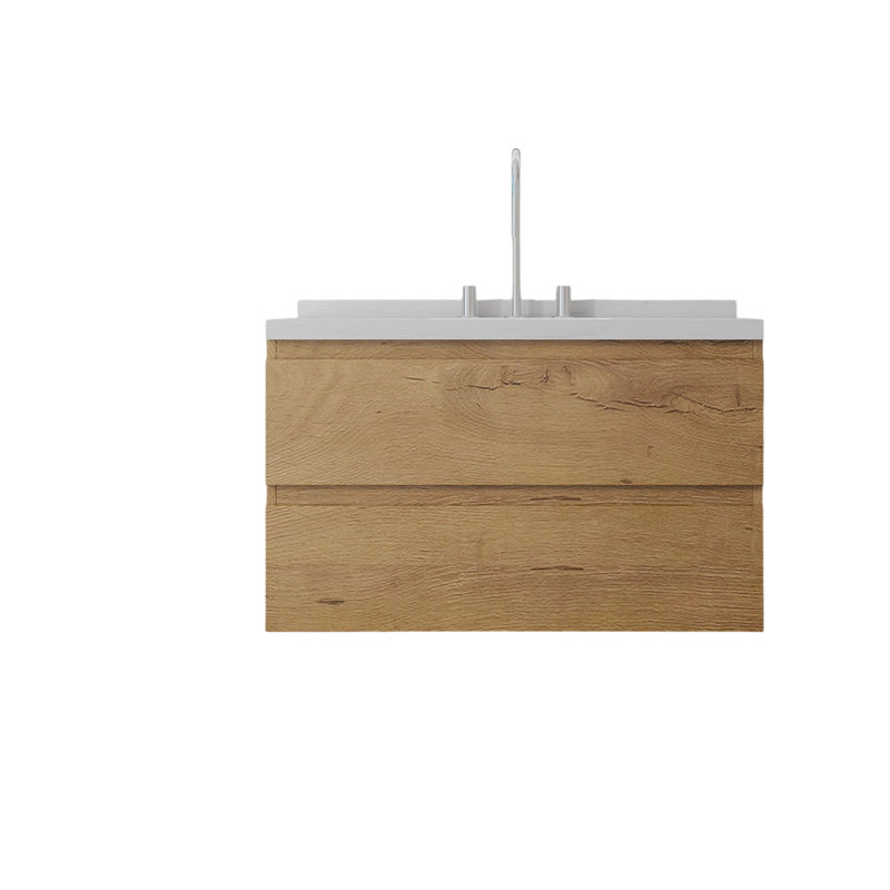 Meuble-lavabo flottant avec lavabo, Oak, 36" W