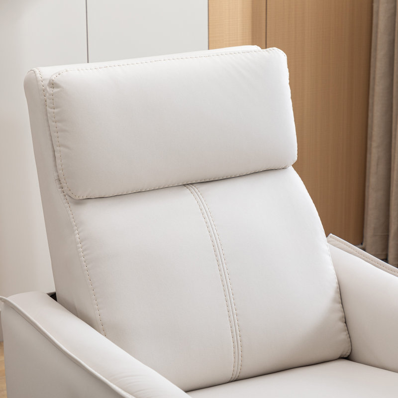 32.3" Wide Contemporary Swivel and Rocker Power Recliner Chair with USB Port