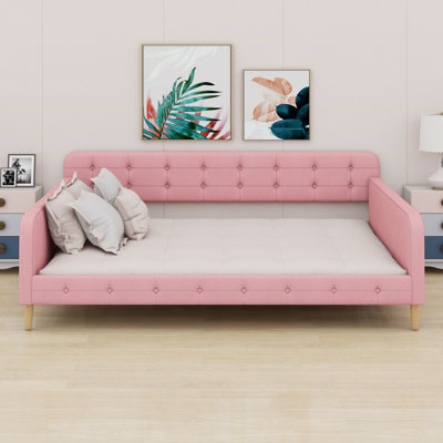 Upholstered Daybed With Support Legs