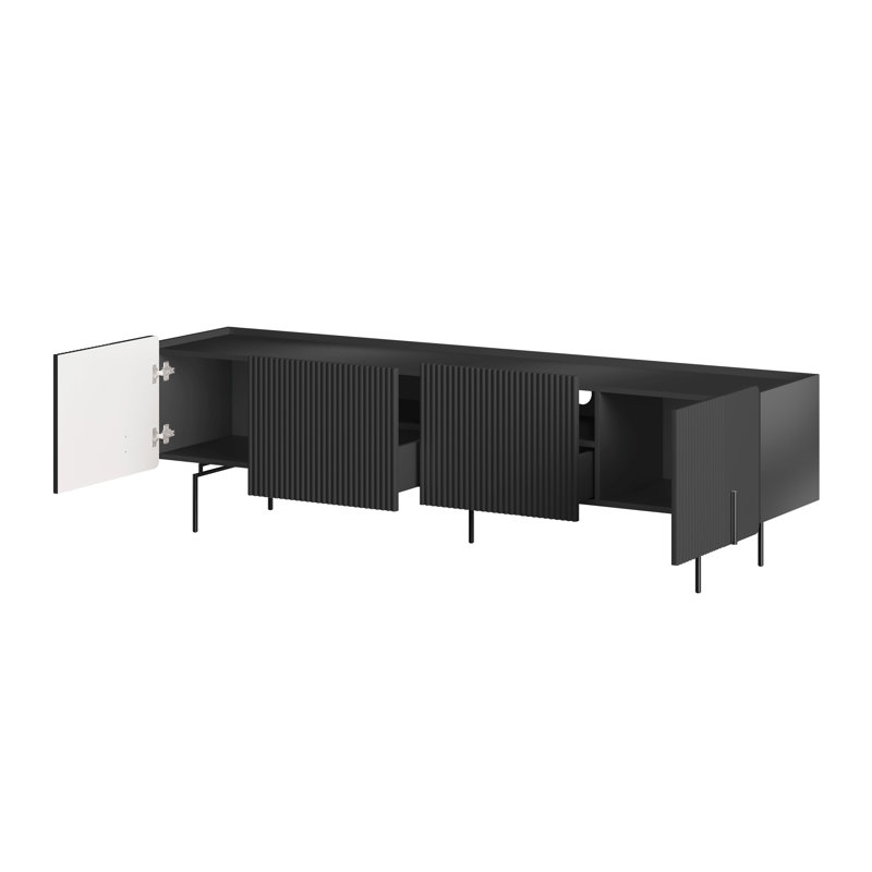 Binnings Unfinished TV Stand for TVs up to 55", Black