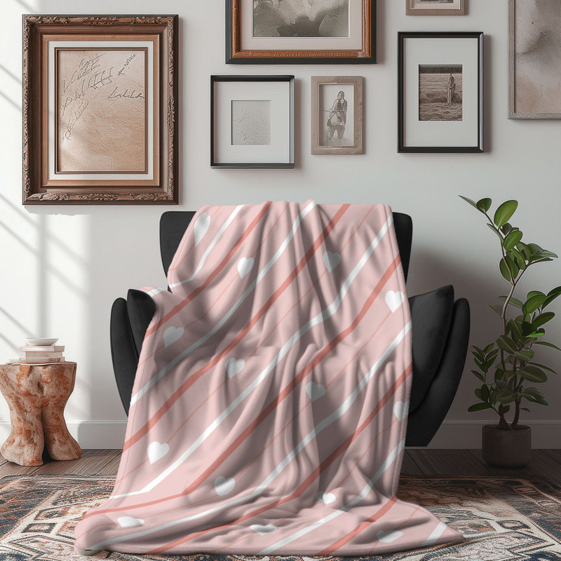 Doux rose - couverture de qualité supérieure 1 pièce, L 60 po x L 80 po