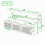 Banc de rangement pour hall d'entrée rétro avec 3 tiroirs en rotin, rangement dissimulé à plateau relevable et coussin rembourré amovible pour le couloir-24044889