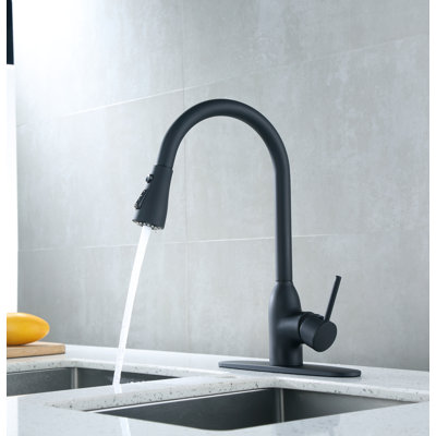 Robinet de cuisine rétractable à poignée simple
