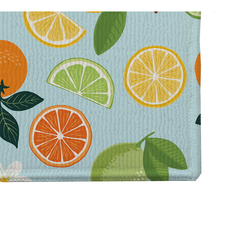 Paillasson Sunny Citrus, Bleu, L 21 po x L 34 po