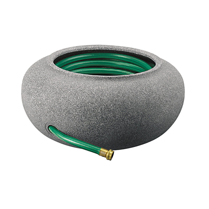 Granite Round Outdoor Garden Hose Storage Pot