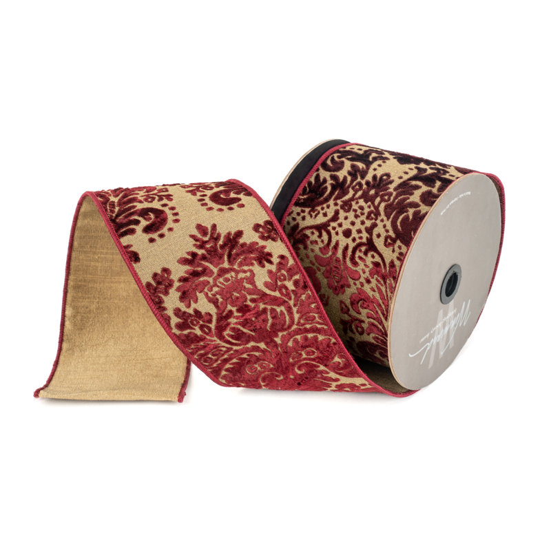 Ruban de Damas floqué - Bourgogne