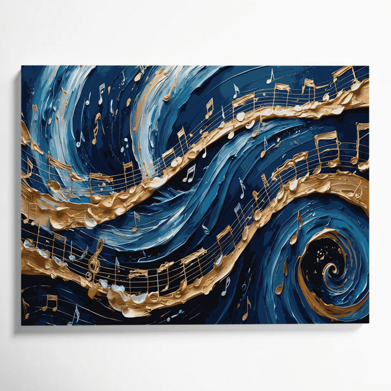 Art mural de musique citadelle bleue, H 12 po x l 18 po