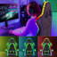 Reclining Gaming Chair with LED Lights and Headrest-1144560391