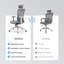 Ergonomic Office Chair, with Adjustable Headrest and Lumbar Support, High Back-214506298
