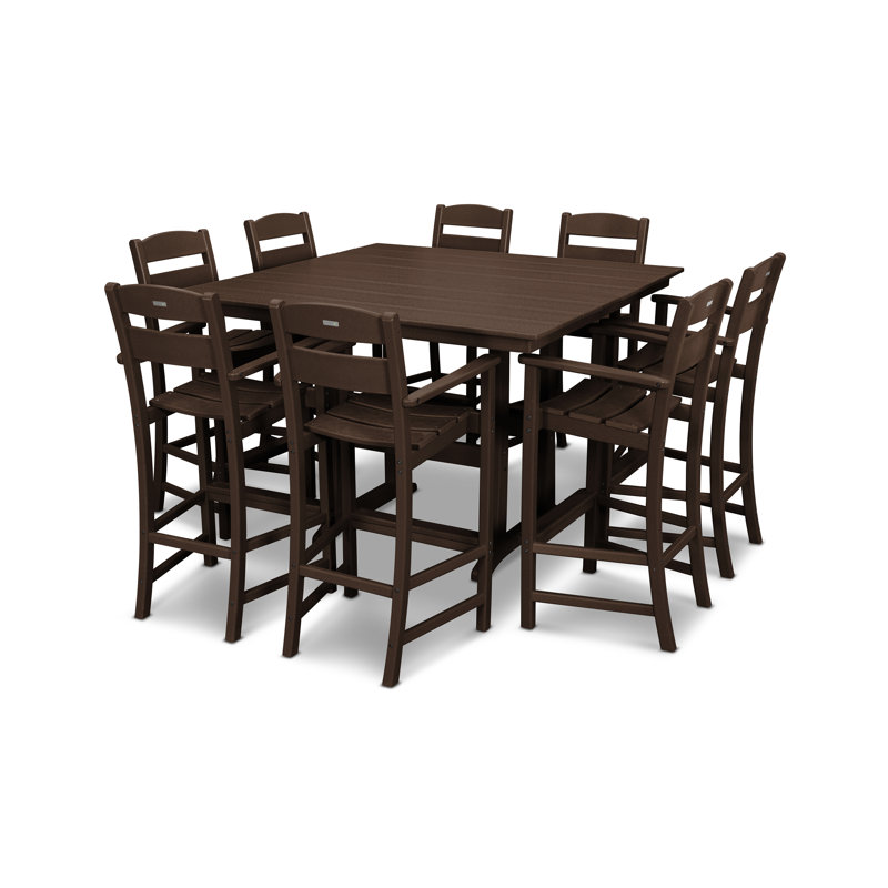 Classics 9-Piece Bar Height Dining Set, Mahogany