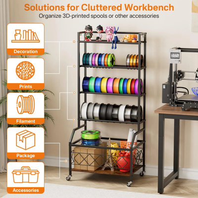 3d Printer Filament Storage Rack With Wheels