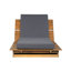 Méridiennes de patio modernes, chaise longue réglable en bois d'acacia pour piscine
