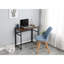 Petit bureau d'ordinateur bureau à la maison pliable pour petits espaces (brun rustique et noir)