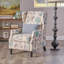 Fauteuil inclinable à dossier poussoir, tissu moderne à oreilles 1 pièce