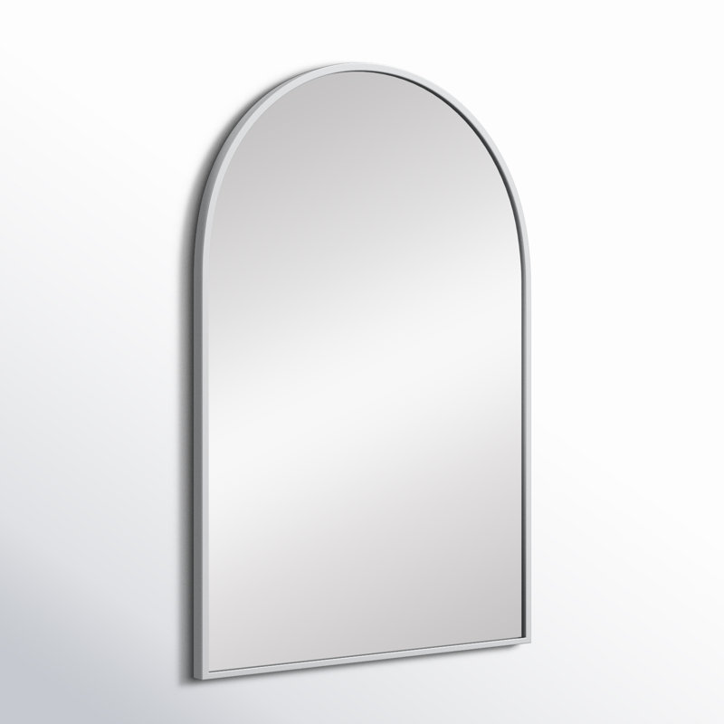 Sabine Metal Arch Wall Mirror, Silver, 40" x 27"
