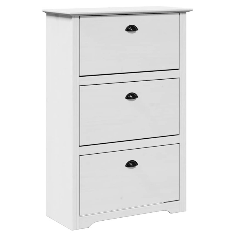 12 Pair Shoe Rack, White/White