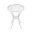 Table de bar en acier inoxydable avec plateau en verre trempé et base plaquée en chrome-868414110
