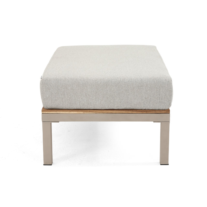 Table basse et repose-pieds convertible 2-en-1 Montelongo, Gris-café