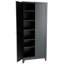 Armoire de cuisine 75 po en métal noir avec 5 tablettes réglables (capacité de 180 lb), armoire de cuisine autoportante avec tablettes réglables, vaisselle dans la cuisine, garde-manger, salle à manger