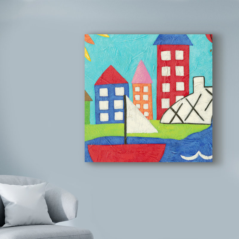 «Far and Away Boat», art sur toile, H 35 po x l 35 po x P 2 po