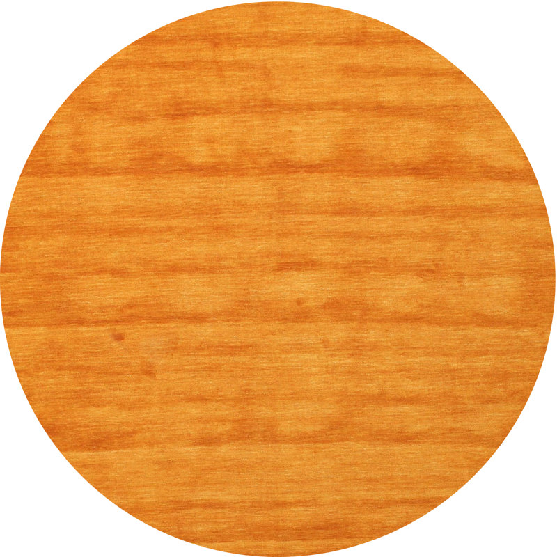 Tapis contemporain jaune, Rond 3 pi