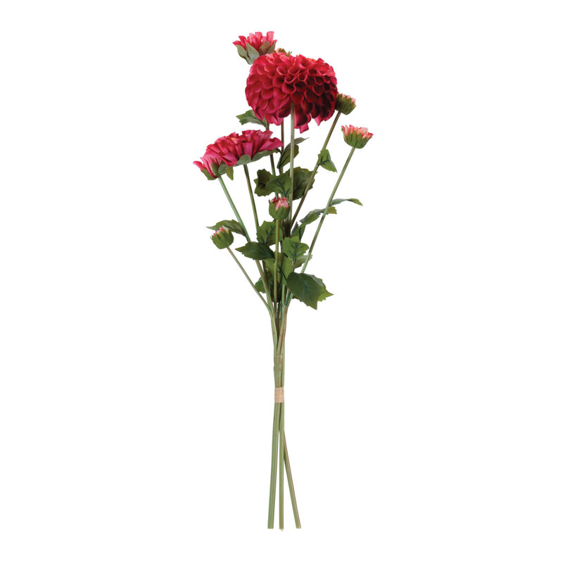 Ensemble de fleurs Zinnia (ensemble de 2), Rouge, vert