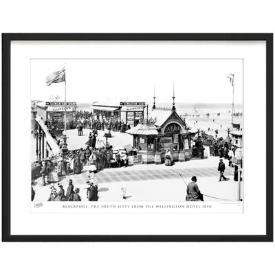 Blackpool, The South Jetty From The Wellington Hotel 1890 - Single Picture Frame Print