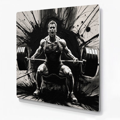 Art mural gris en métal Sports