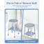 Chaise de douche avec tabouret de douche