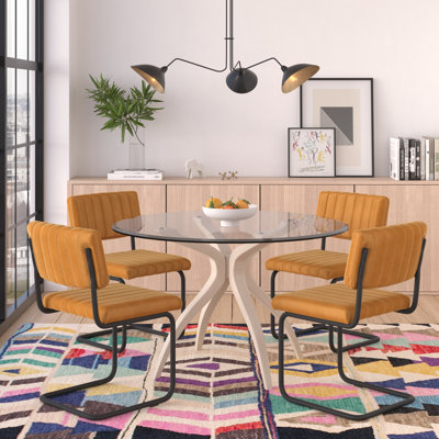 Chaise d'appoint en velours Estes