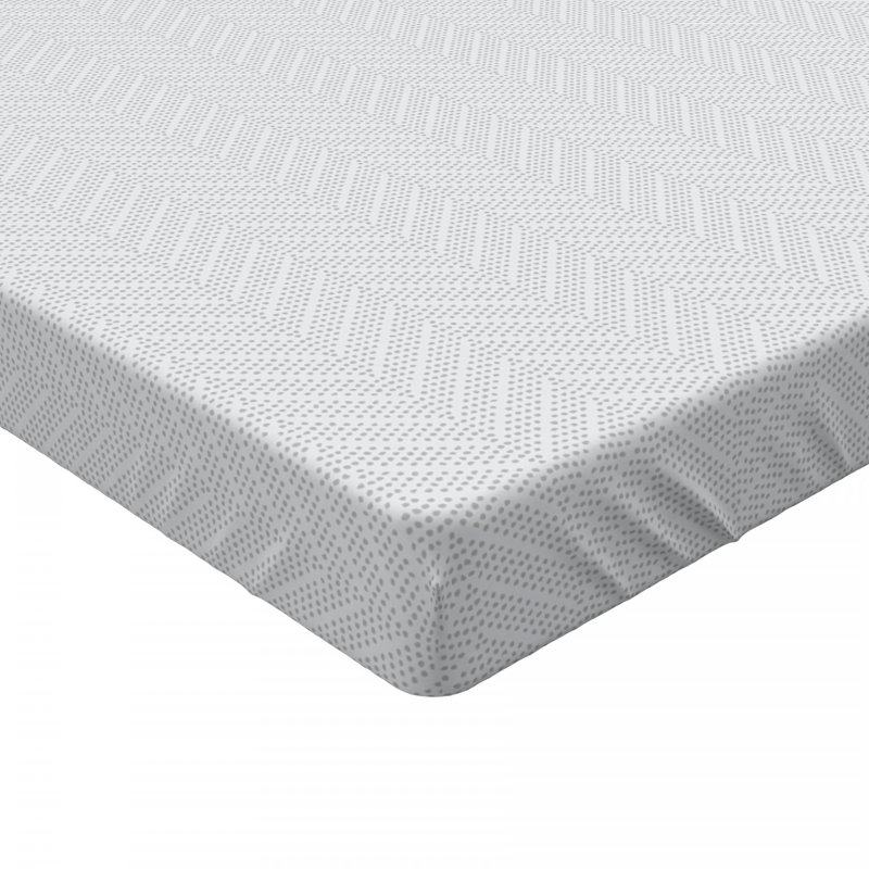 Microfiber Chevron Fitted Sheet, Twin Fitted Sheet