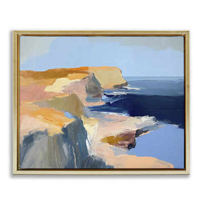 «Rugged Cliff Coastline», art mural encadré flottant par Ramona Murdock