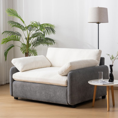 Kikumi 50''W Chenille Upholstered Sofa Chair