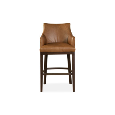 Upholstered Stool with Solid Wood Frame