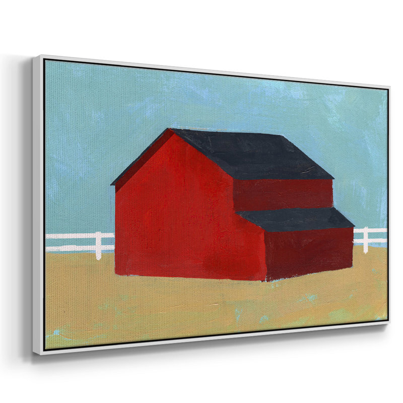 Big Red One II, reproduction d'art sur toile, H 27 po x l 41 po x P 2 po, Cadre blanc