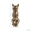 Figurine de chat moderne avec des lunettes de lecture pour la maison - objet de sculpture décoratif pour décoration de table et de salon - 8 po