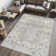 Rectangle Isabelle Oriental Machine Woven Polyester Area Rug in Light Gray/Brown