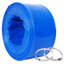Tuyau de lavage à contre-courant de 3 po x 50 pi, tuyau d'évacuation d'eau plat renforcé en PVC renforcé bleu pour pompe de filtre de piscine, avec 2 pinces