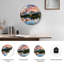 «Mountain Lake», horloge murale en verre-1481923529