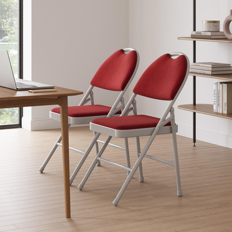 Ensemble de 2 chaises pliantes, Rouge